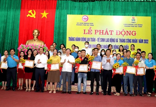 Thành phố Hà Tĩnh: Lễ phát động Tháng ATVSLĐ và Tháng Công nhân 2022